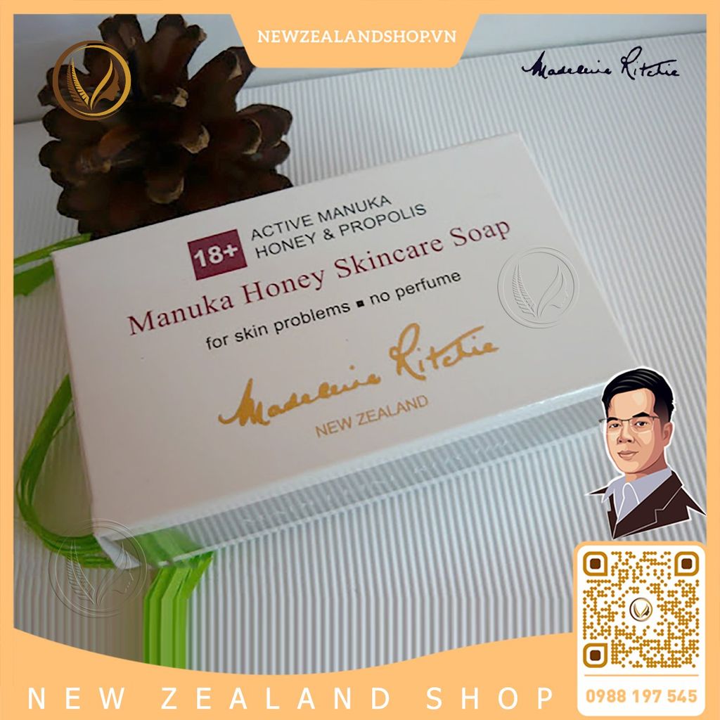 Xà phòng tắm mật ong manuka 18+ Madeleine Ritchie Manuka Honey Skincare Soap 125g