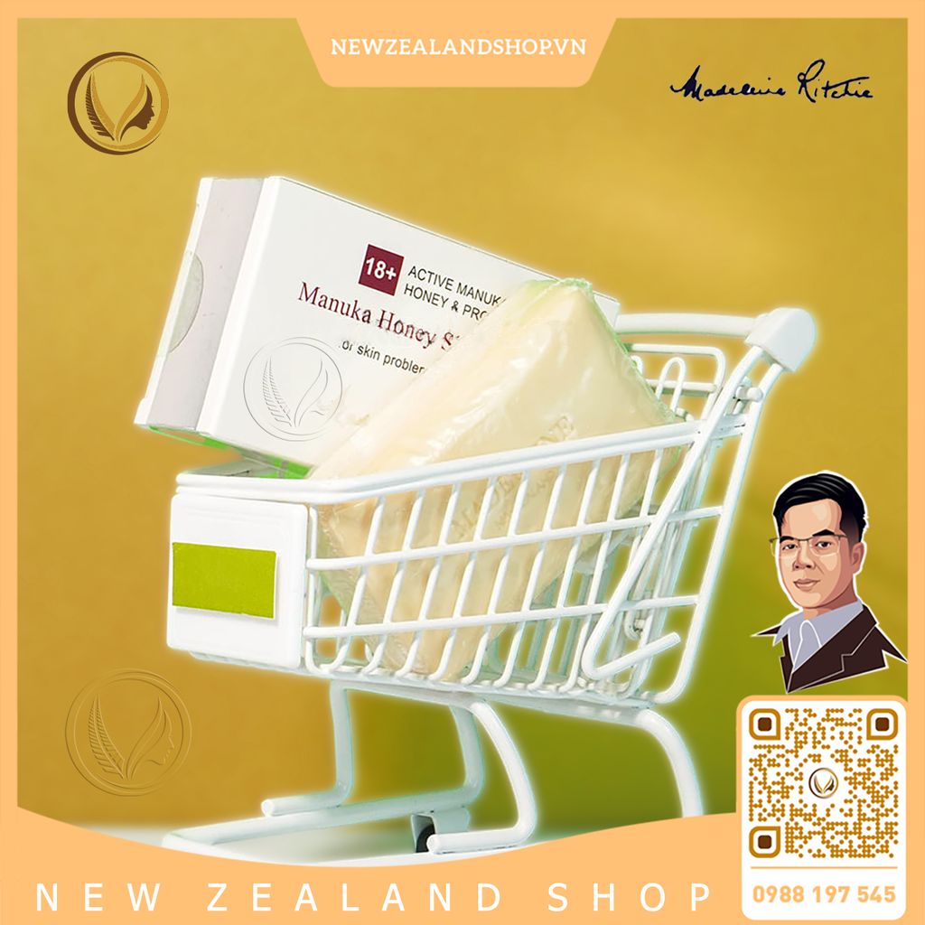 Xà phòng tắm mật ong manuka 18+ Madeleine Ritchie Manuka Honey Skincare Soap 125g