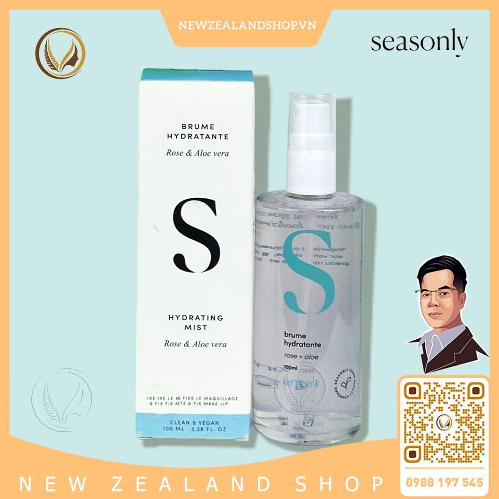 Xịt khoáng dưỡng ẩm nha đam Seasonly Brume Hydratante (Moisturizing Mist) 100ml