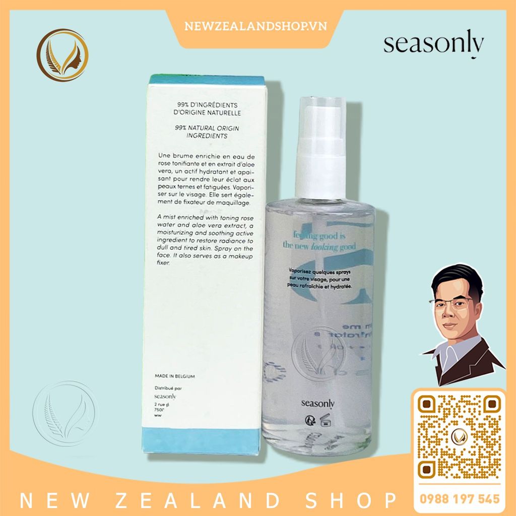 Xịt khoáng dưỡng ẩm nha đam Seasonly Brume Hydratante (Moisturizing Mist) 100ml