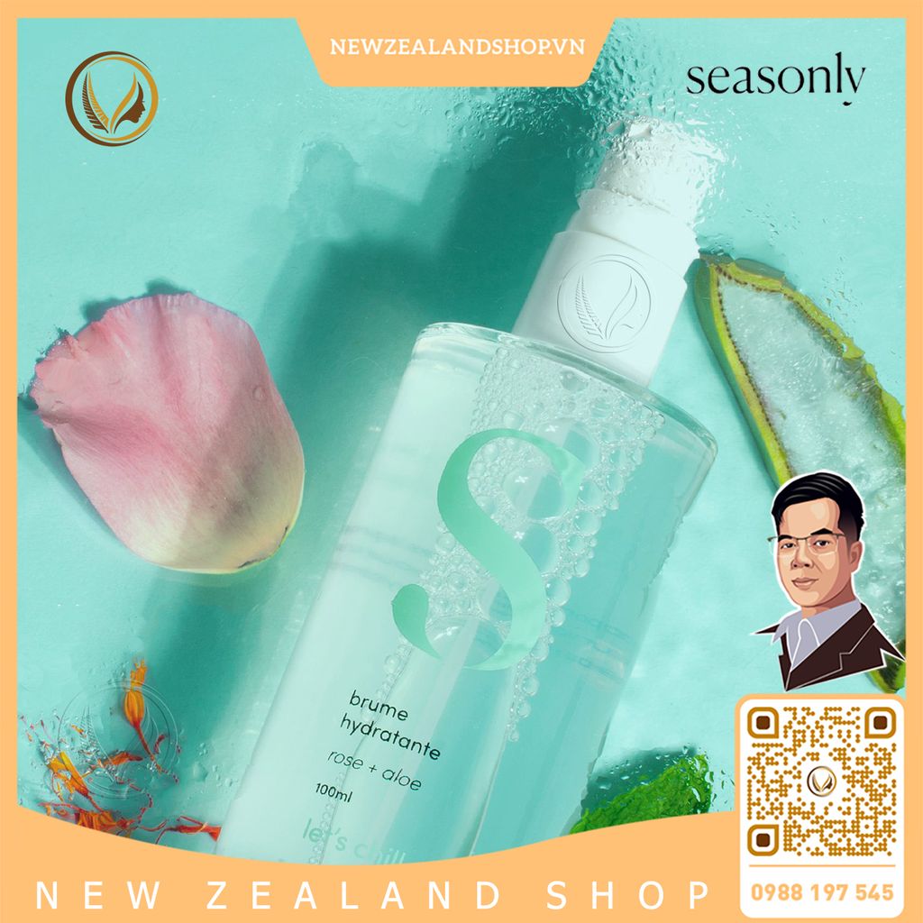 Xịt khoáng dưỡng ẩm nha đam Seasonly Brume Hydratante (Moisturizing Mist) 100ml