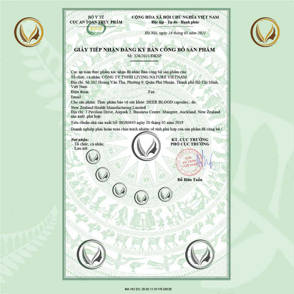 Viên uống máu hươu bổ máu, cấp sắt NZ Pure Health Deer Blood 100 viên