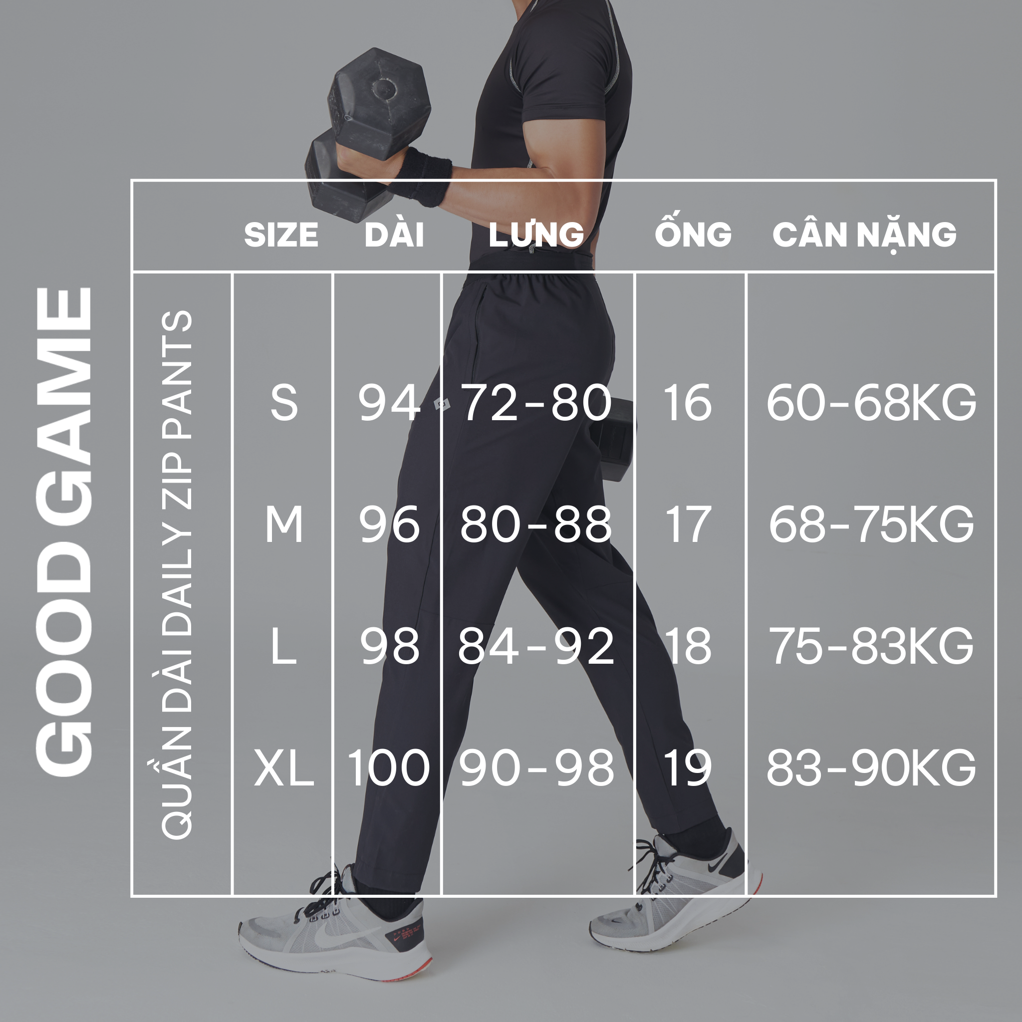  Quần dài GG TECHNICAL PANTS (ĐEN) 