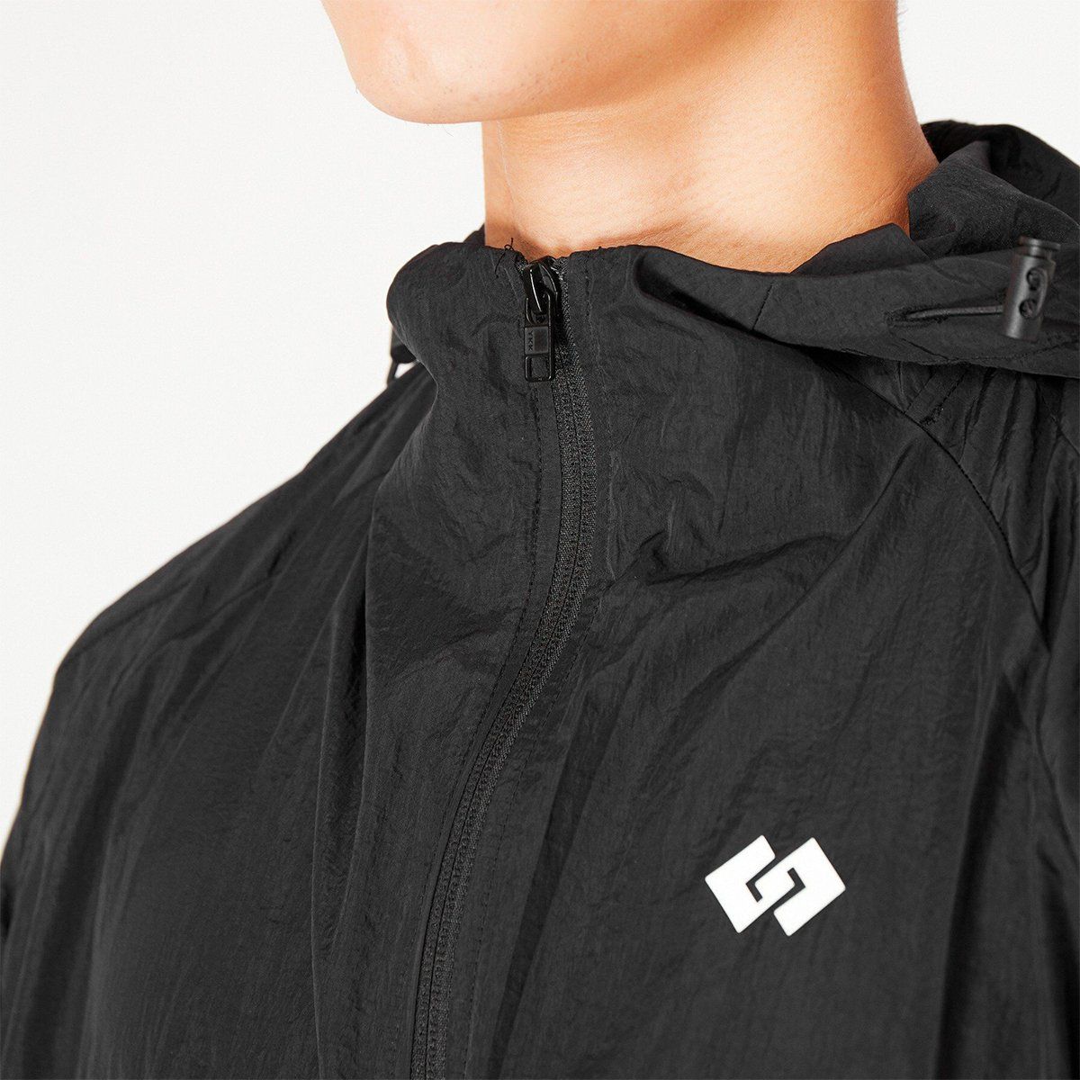  Áo khoác GG Waterproof Jacket dù nhăn (Full đen) 