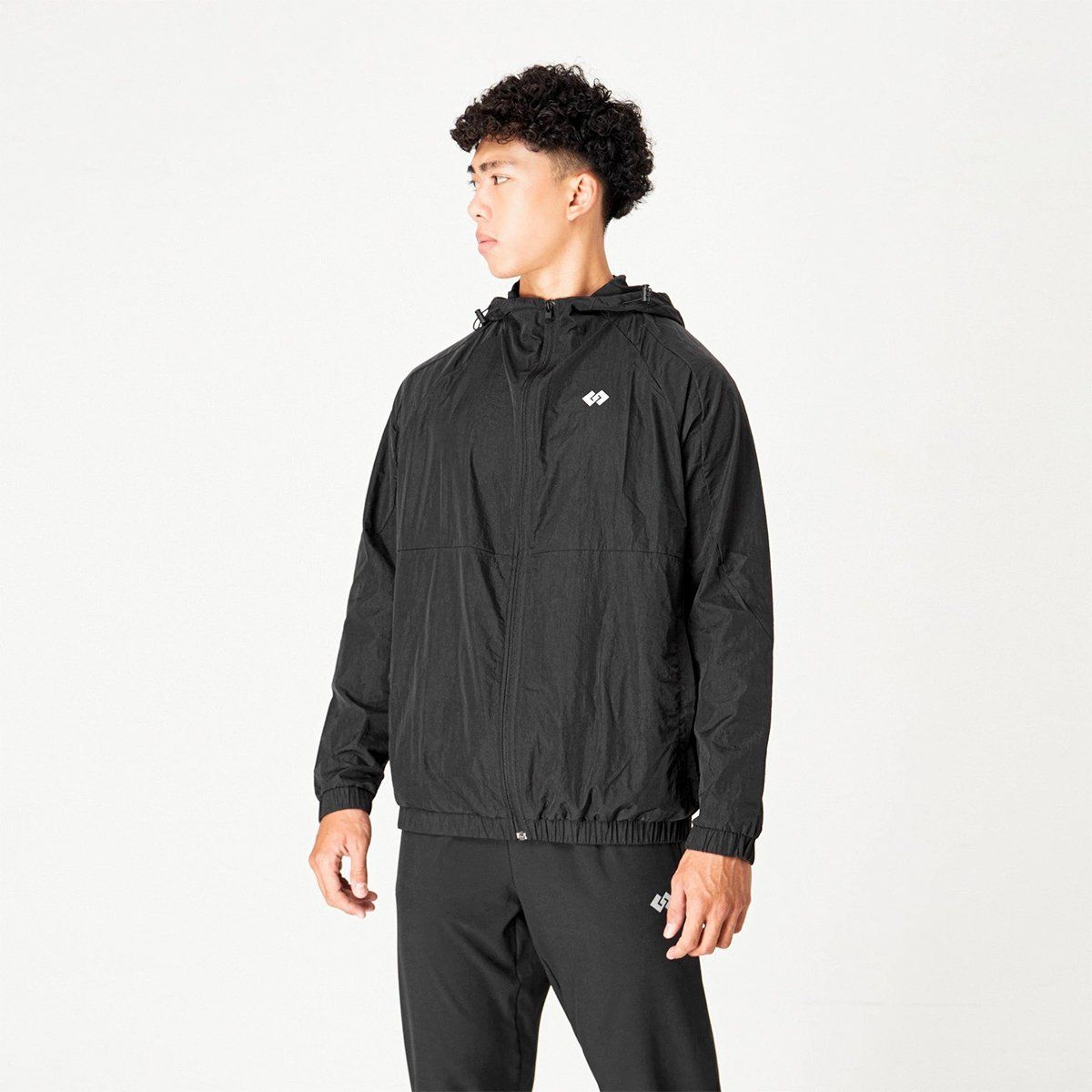  Áo khoác GG Waterproof Jacket dù nhăn (Full đen) 