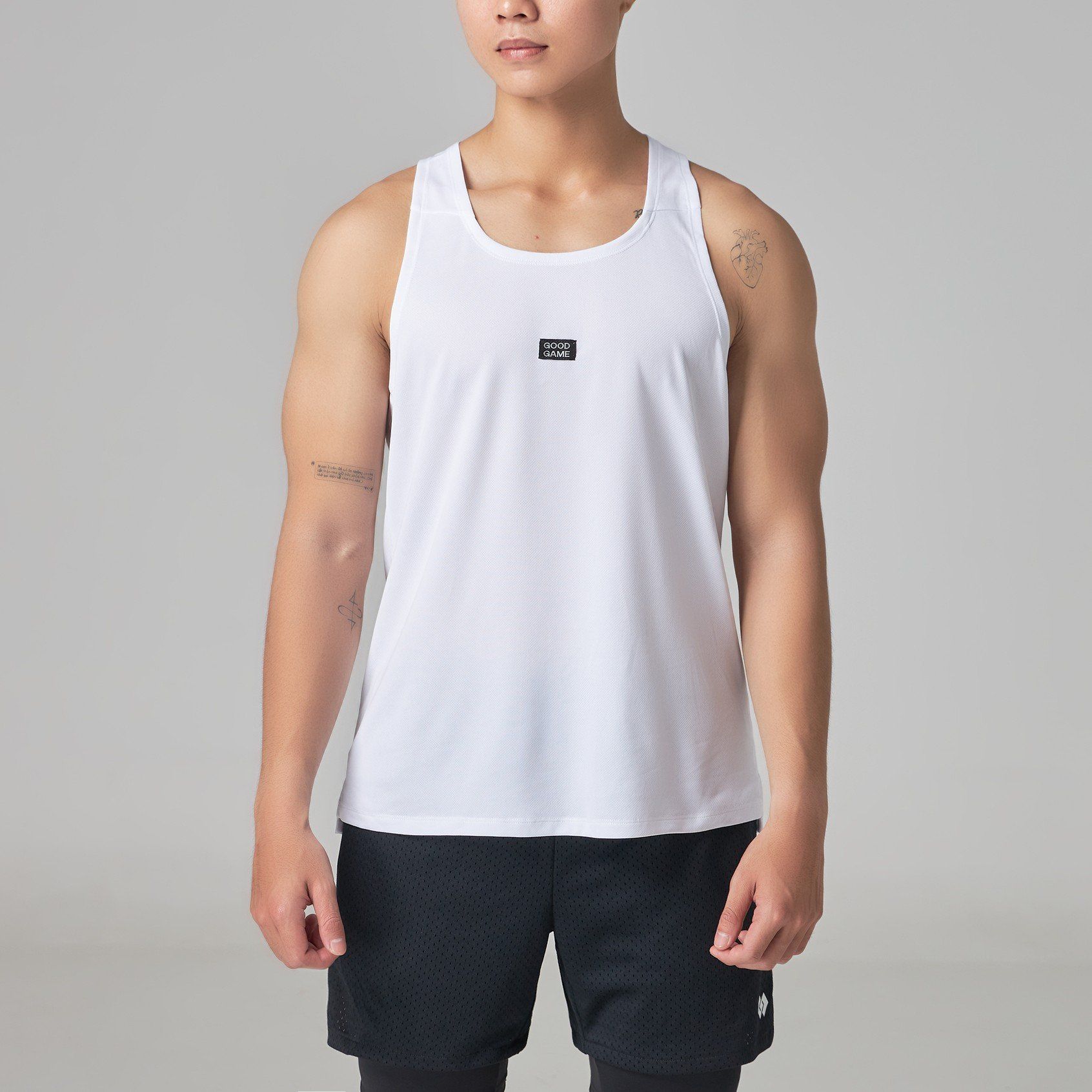  Áo Thể Thao Ba Lỗ HUSTLE TANKTOP (TRẮNG) 