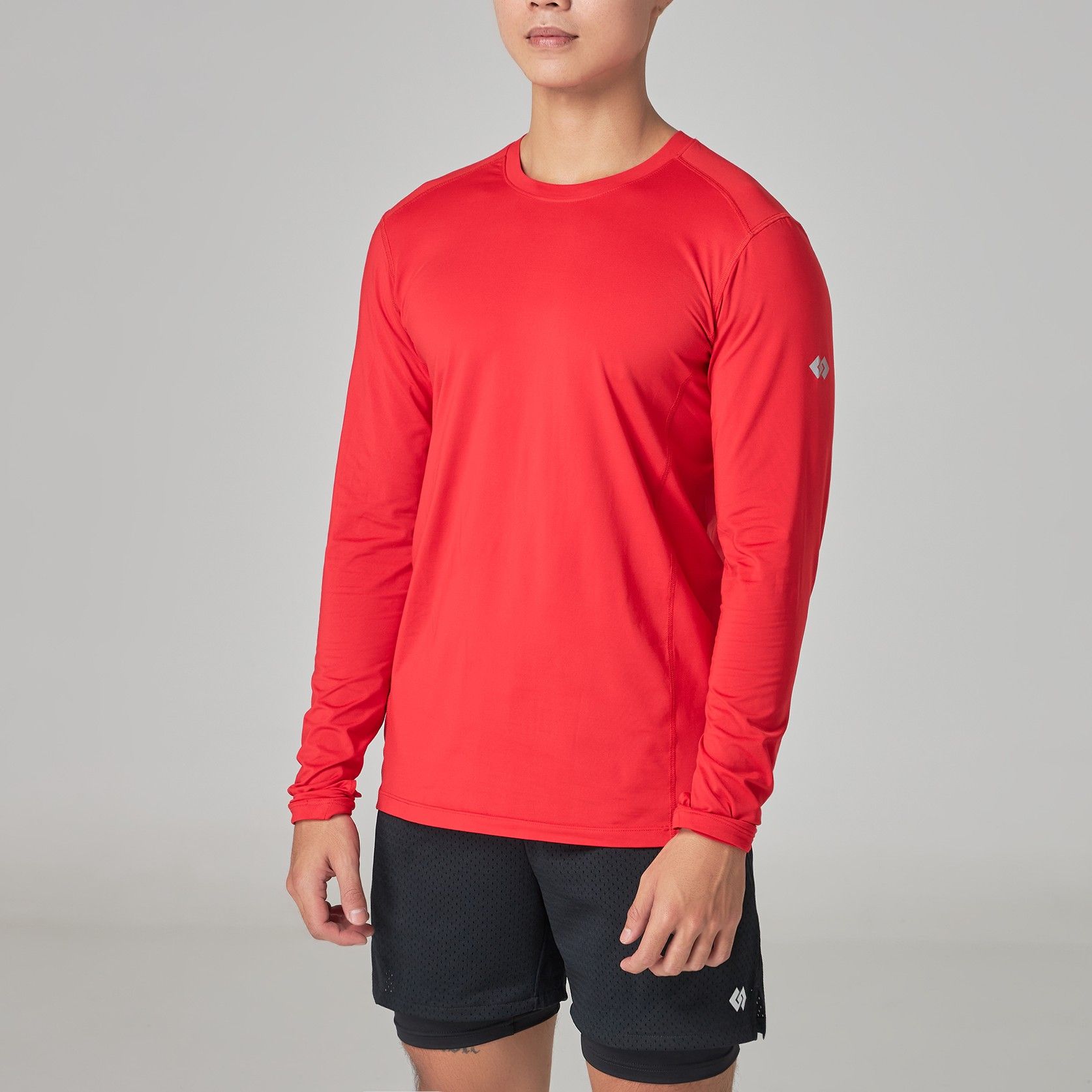  Áo Dài Tay Thể Thao Giữ Ấm CHẠY BỘ 2IN1 WARM UP LONG SLEEVE (ĐỎ) 