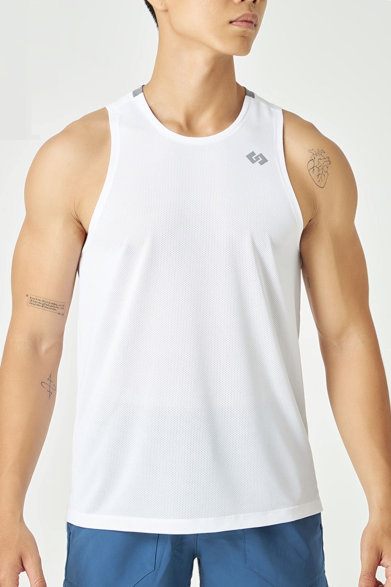  [PREMIUM] Áo Thể Thao Ba Lỗ GOOD GAME FLASH TANKTOP (TRẮNG) 