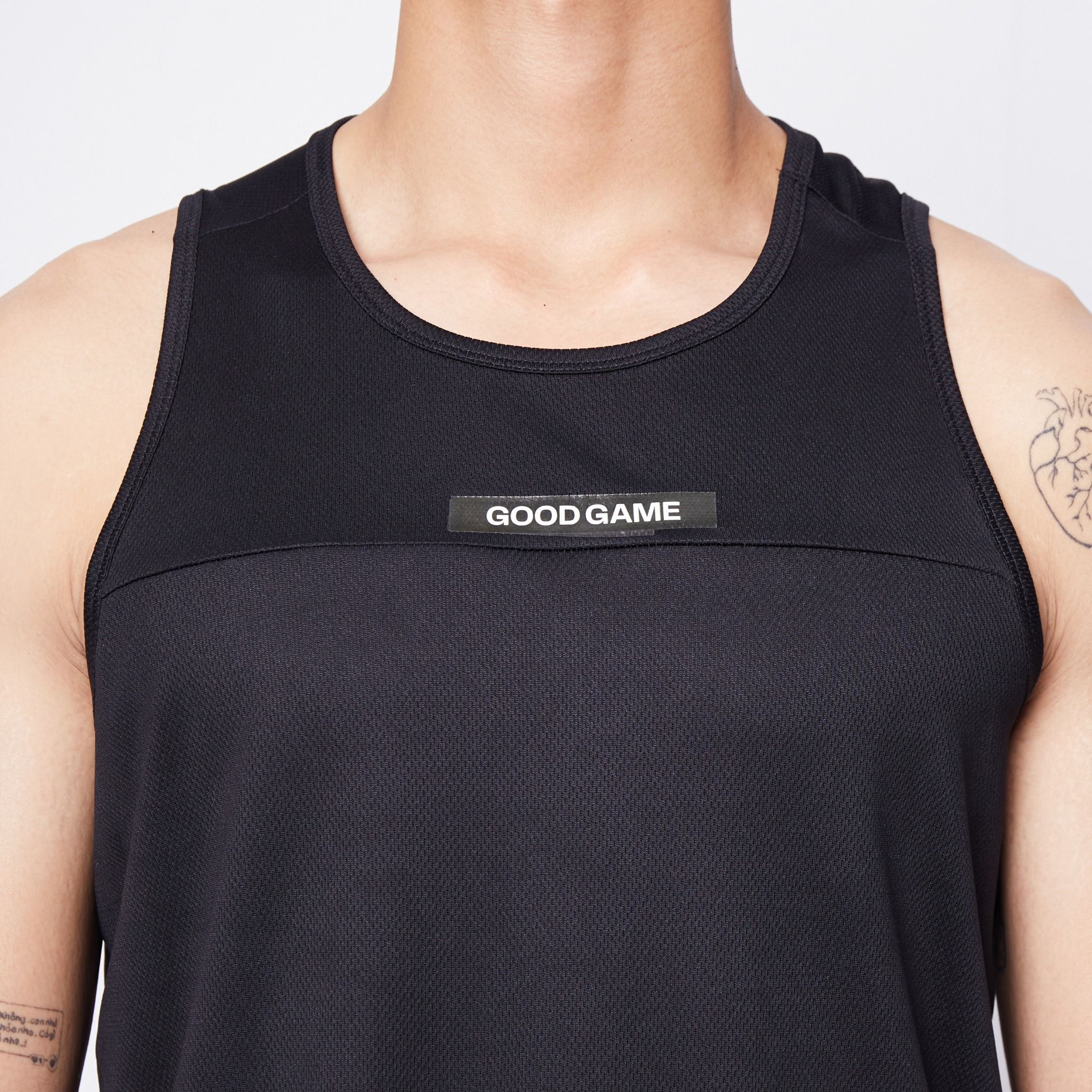  Áo ba lỗ Good Game Colorblock Tanktop TM23 (Đen) 