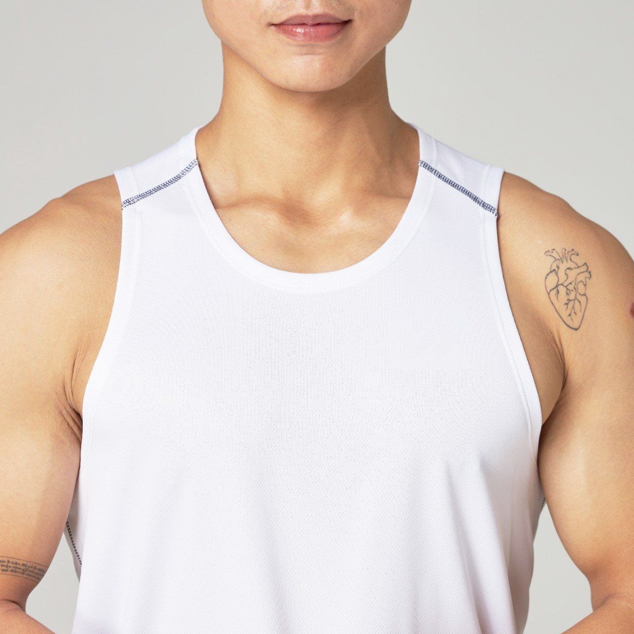  Áo Thể Thao Ba Lỗ GOOD GAME BASIC TRAINING TANKTOP (TRẮNG VIỀN ĐEN) 