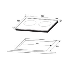 Bếp từ Hafele 2 vùng nấu HC-I3732A 536.61.736