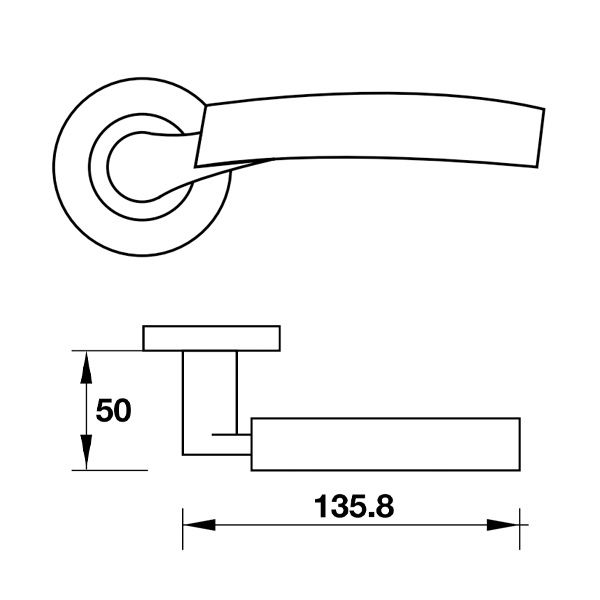 Tay nắm cửa Hafele 903.99.032