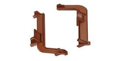 Bas liên kết hai mặt 90 độ - tay nắm Gola chữ J màu vàng hồng Hafele 126.37.719