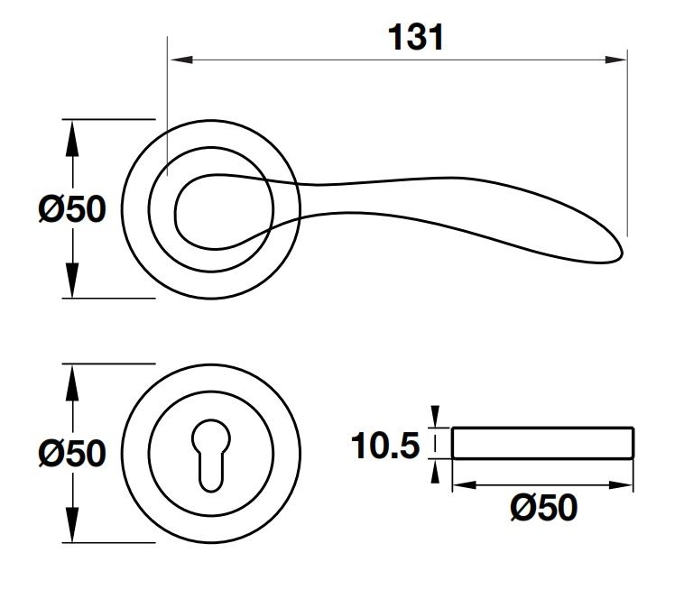Tay nắm cửa Hafele 901.79.710