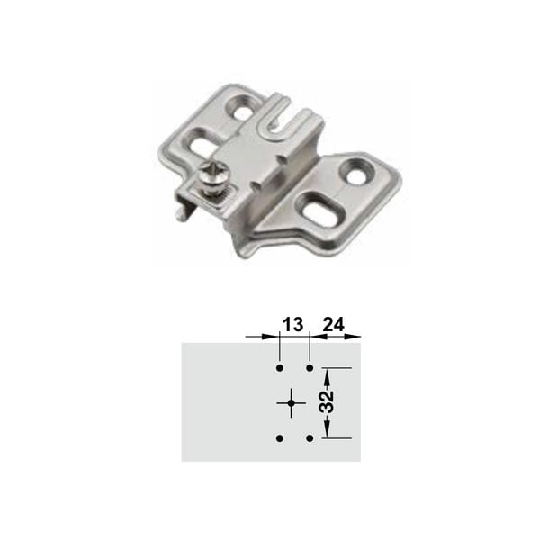 Đế bản lề Hafele Metalla A 4 lỗ bắt vít 315.30.769