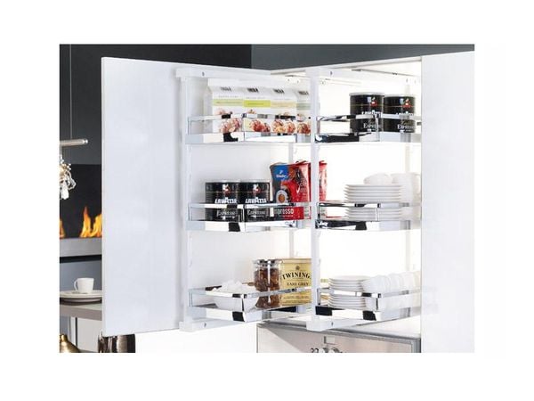 Tủ đồ khô 3 tầng Kesseböhmer ≥270mm dạng rổ lưới 545.75.233