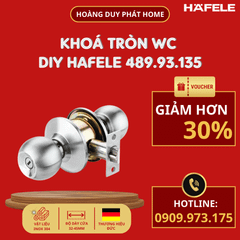 Khoá tròn vệ sinh DIY Hafele màu inox mờ 489.93.135