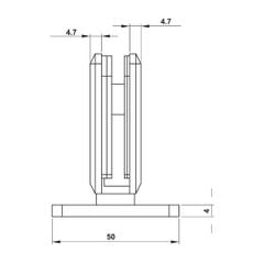 Bản lề kính – tường 90 độ Hafele PVD Đen mờ 499.05.851