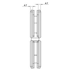 Bản lề kính – kính 180 độ Hafele Inox Bóng 499.05.853