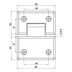 Bản lề kính – kính 180 độ Hafele PVD Đen mờ 499.05.854