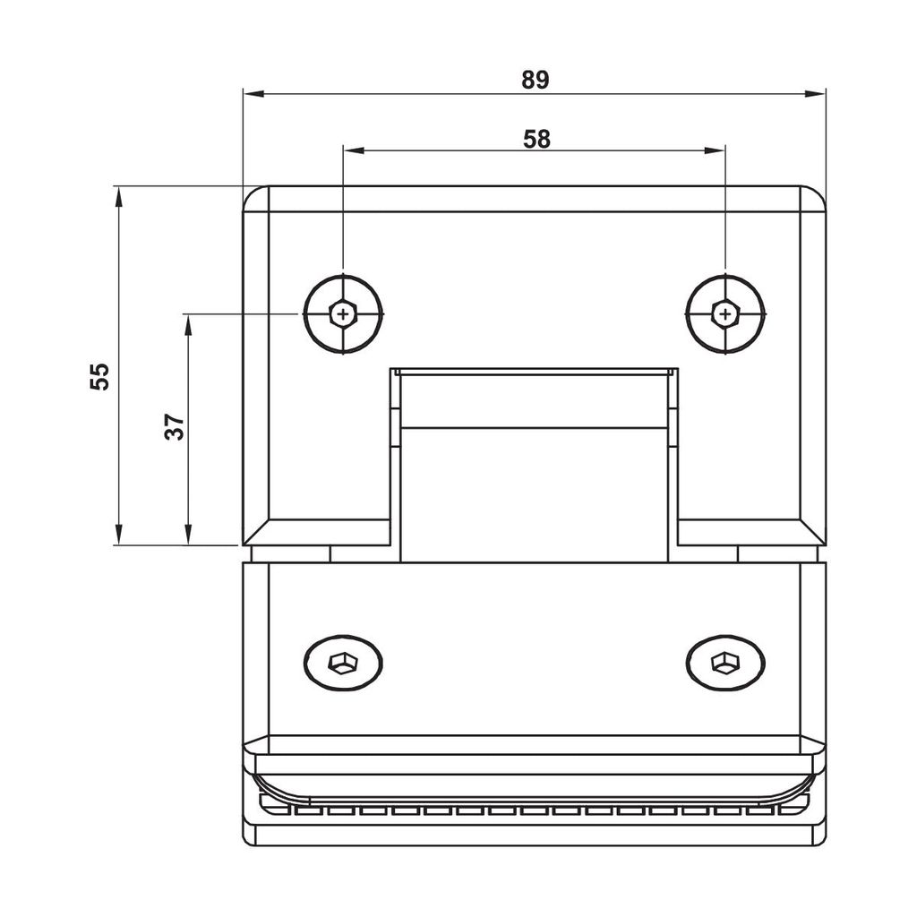 Bản lề kính – kính 135 độ Hafele Inox Bóng 499.05.856