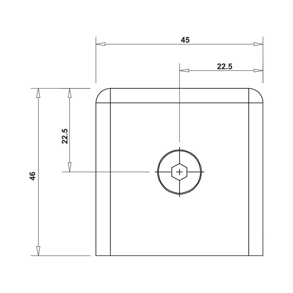 Kẹp kính tường 90 độ Hafele PVD đen mờ 499.05.861