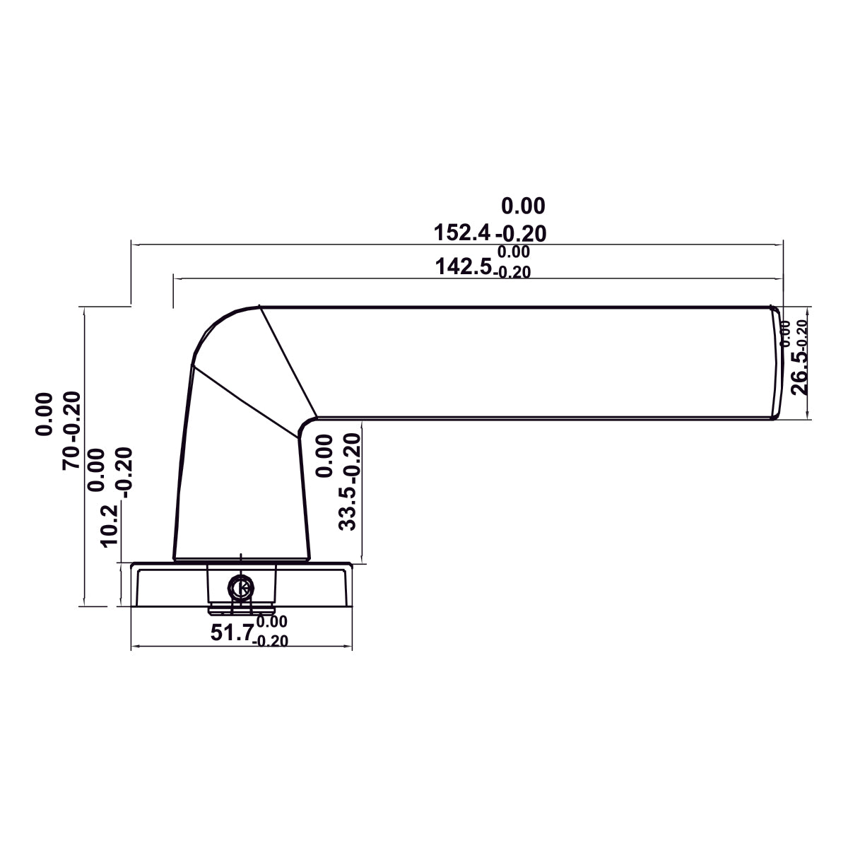 Bộ tay nắm cửa WC Hafele (không chìa) xám ghi 499.63.606