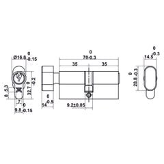 Bộ Tay nắm cửa Hafele đen mờ 499.63.617