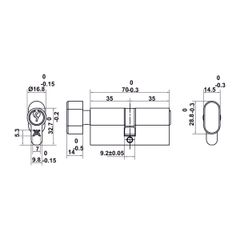 Bộ Tay nắm cửa Hafele xám ghi 499.63.626
