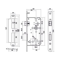 Bộ Tay nắm cửa Hafele xám ghi 499.63.626