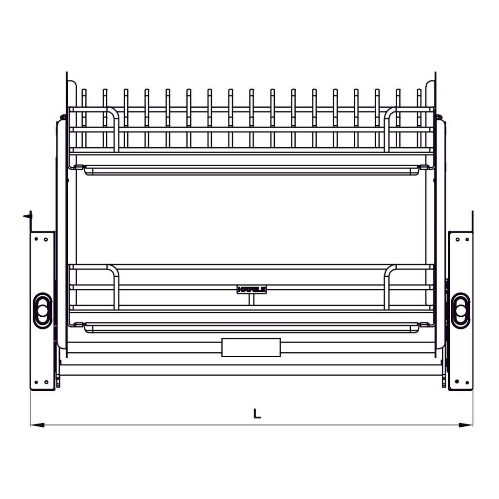 Giá bát nâng hạ Hafele 900mm INOX 304 504.71.075