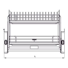 Giá bát nâng hạ Hafele 800mm INOX 304 504.71.076
