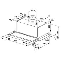 Máy hút mùi âm tủ Hafele 70cm HH-SG70A 533.89.021