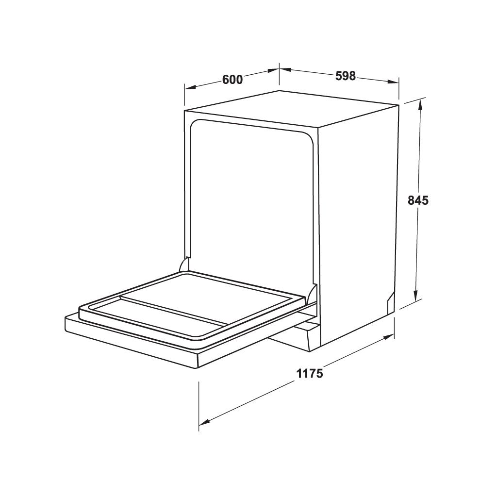 Máy rửa chén độc lập Hafele Series 600 HDW-F60EB 538.21.310