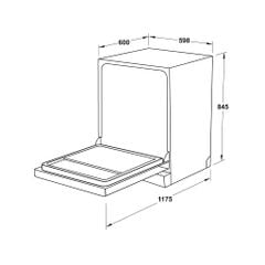 Máy rửa chén độc lập Hafele Series 600 HDW-F60EB 538.21.310