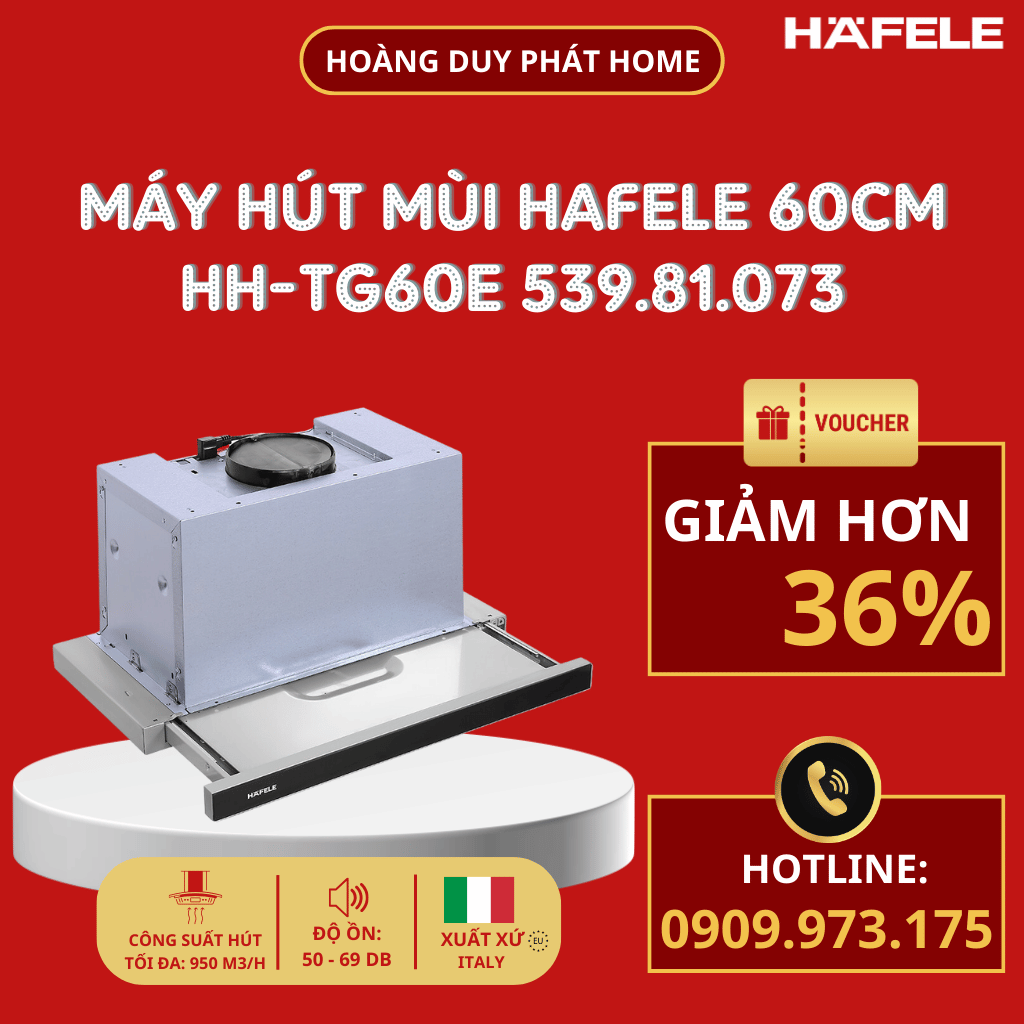 Máy hút mùi âm tủ Hafele 60cm HH-TG60E 539.81.073