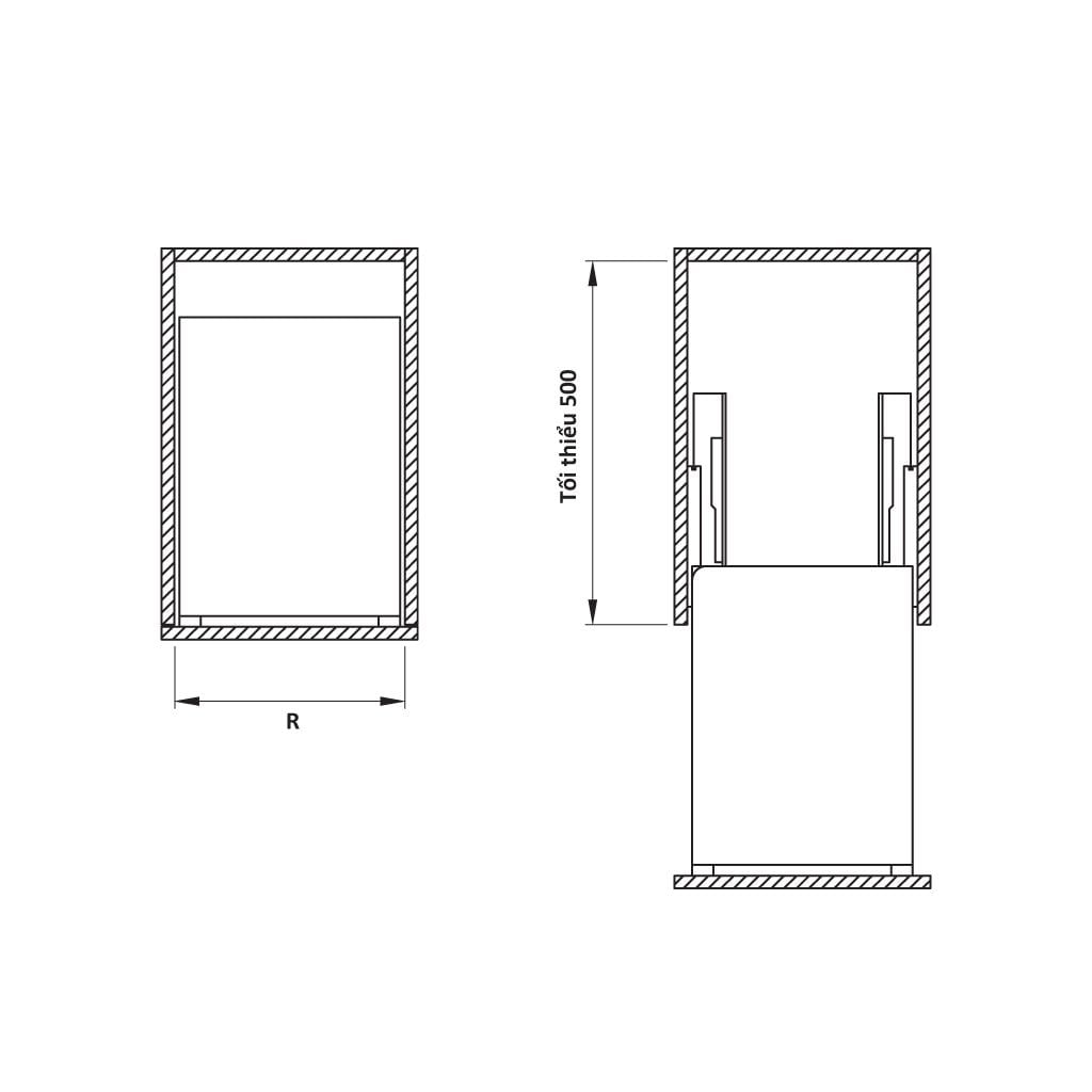 Kệ gia vị Hafele 300mm Inox 304 549.20.038