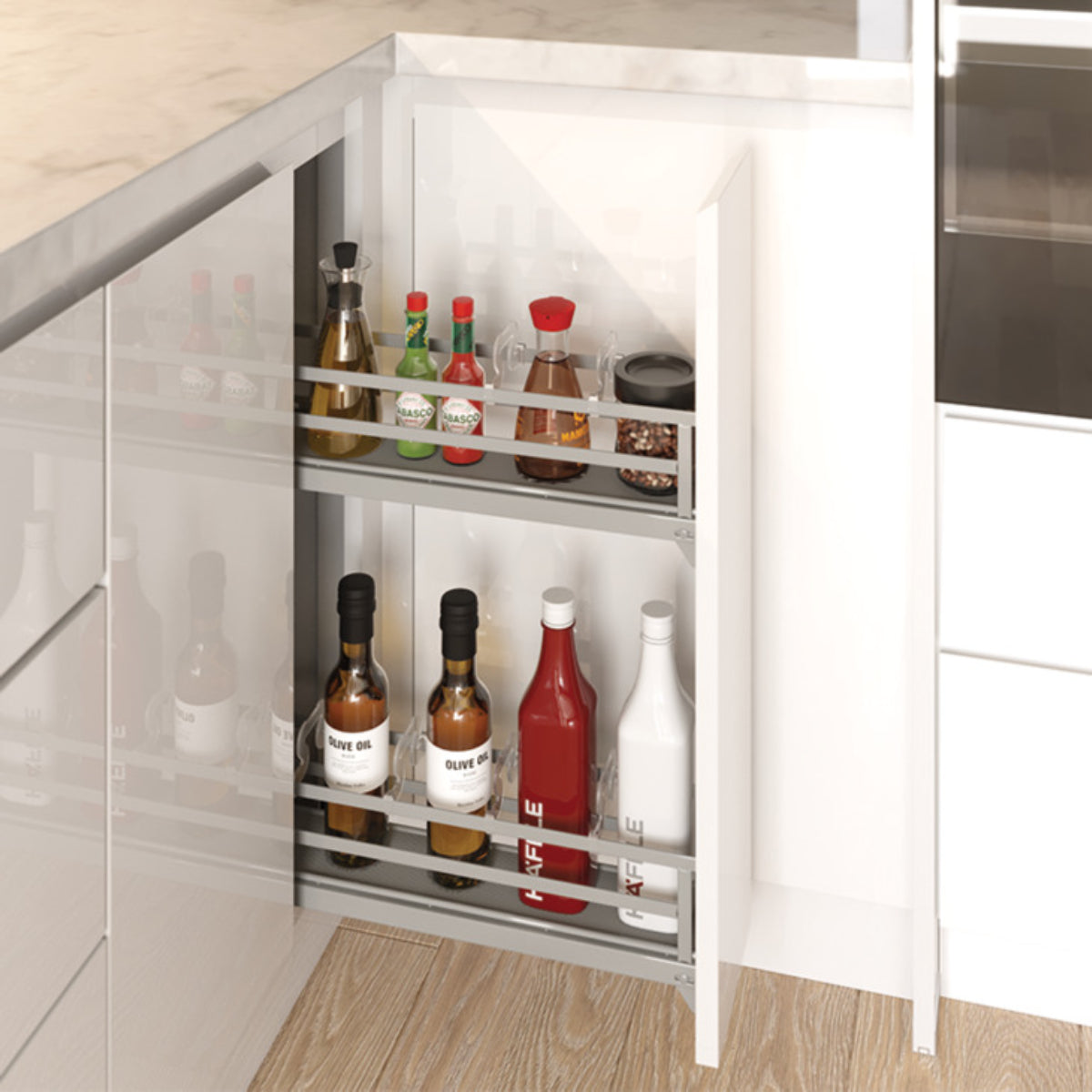 Kệ gia vị Hafele 150mm phiên bản trái 549.20.890