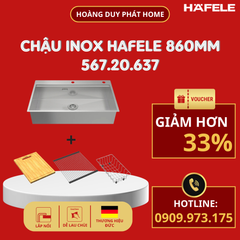 Chậu Inox Hafele 860mm HS24-SSN1S-8650 567.20.637
