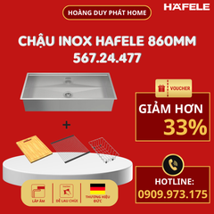 Chậu Inox Hafele 860mm HS24-SSN1S-8644 567.24.477