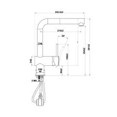 Vòi rửa chén Hafele HT21-GH1P254 màu đen 577.55.390