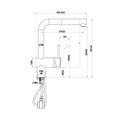 Vòi rửa chén Hafele HT21-GH1P250 màu kem 577.55.290