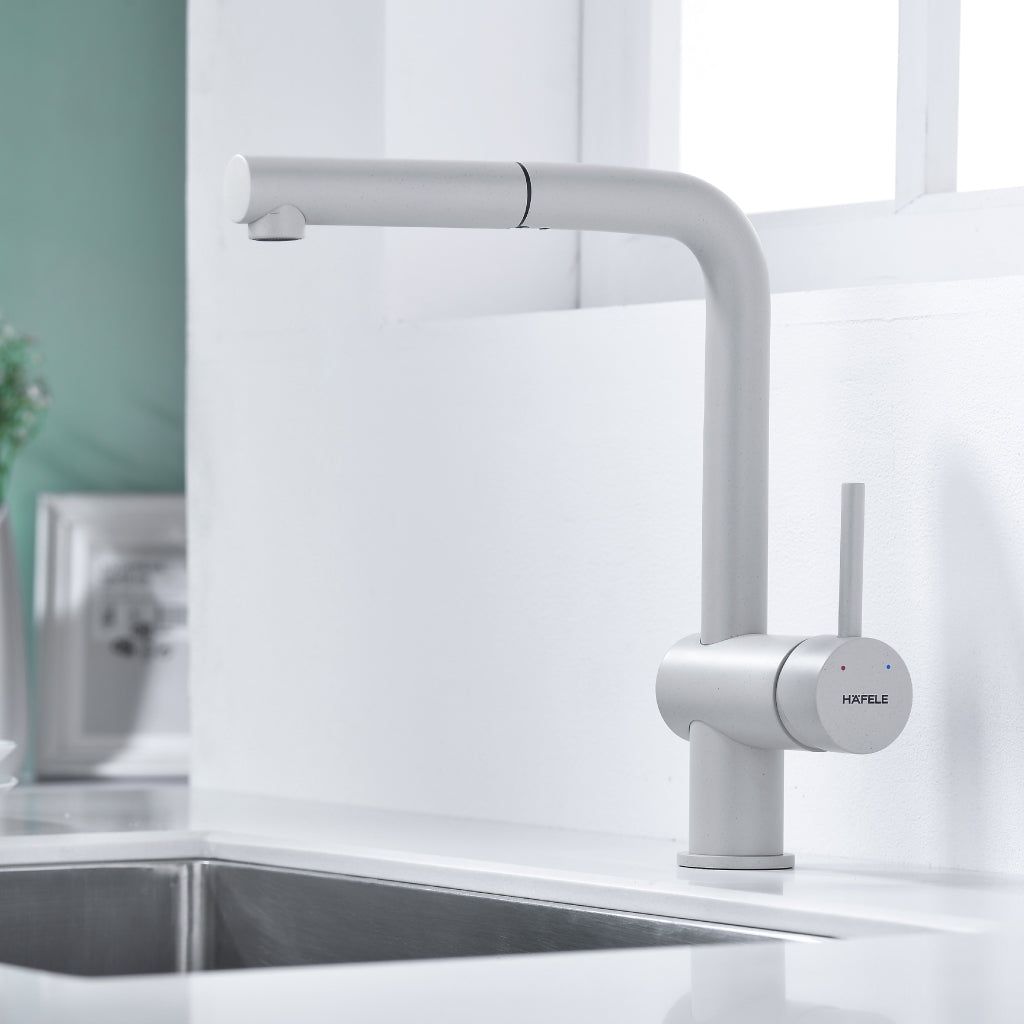 Vòi rửa chén Hafele HT21-GH1P250 màu kem 577.55.290