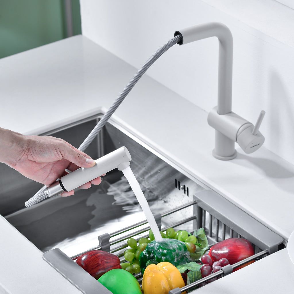 Vòi rửa chén Hafele HT21-GH1P250 màu kem 577.55.290