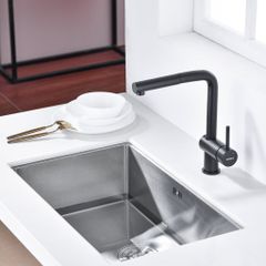 Vòi rửa chén Hafele HT21-GH1P254 màu đen 577.55.390