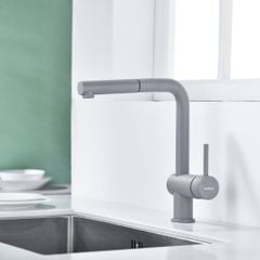 Vòi rửa chén Hafele HT21-GH1P254 màu xám 577.55.590