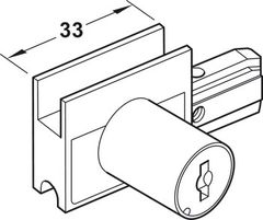 Bánh xe, Häfele Slido Design 25 IF G, Lọt lòng, trượt vào và siết chặt 415.13.104