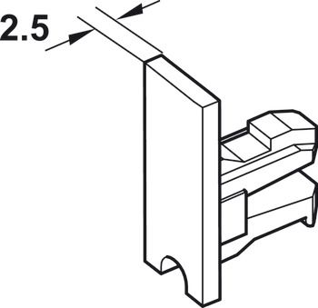 Bánh xe, Häfele Slido Design 25 IF G, Lọt lòng, trượt vào và siết chặt 415.13.104