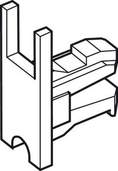 Bánh xe, Häfele Slido Design 25 IF G, Lọt lòng, trượt vào và siết chặt 415.13.104