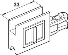 Bánh xe, Häfele Slido Design 25 IF G, Lọt lòng, trượt vào và siết chặt 415.13.104